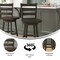 Merrick Lane Therus Commercial Grade Classic Wooden Ladderback Swivel Stool with Solid Wood Seat and Footrest
